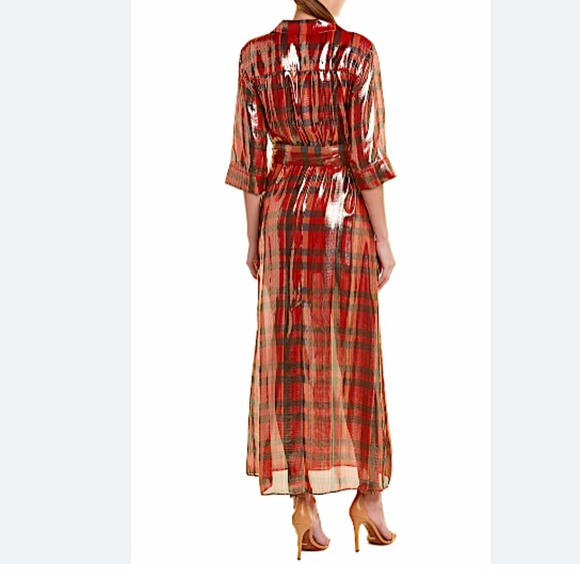 Alice + Olivia Womens Oversized Silk-Blend Shirtdress - Picture 7 of 13